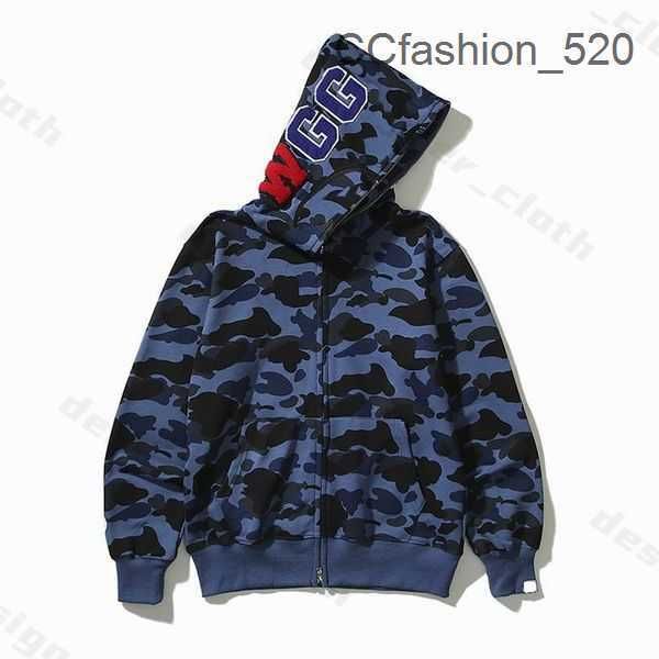 Felpa con cappuccio Bapes Suprem Felpe con cappuccio Sharks all'ingrosso economici per Full Zip Up Uomo Donna Moda Uomo Deisigners Nero Off White Uomo Felpe casual di alta qualità Bape IHX7