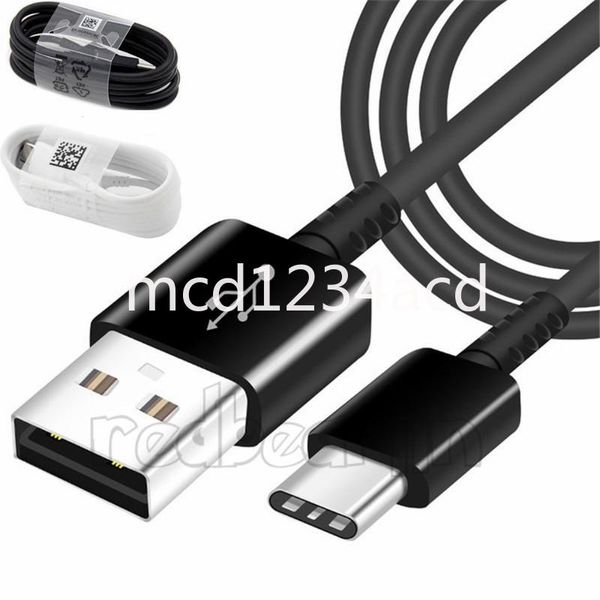 Cavo USB-C per caricabatterie tipo C da 1,2 m 4 piedi Cavi per Samsung S8 S9 S10 Xiaomi Huawei Telefoni Android M1