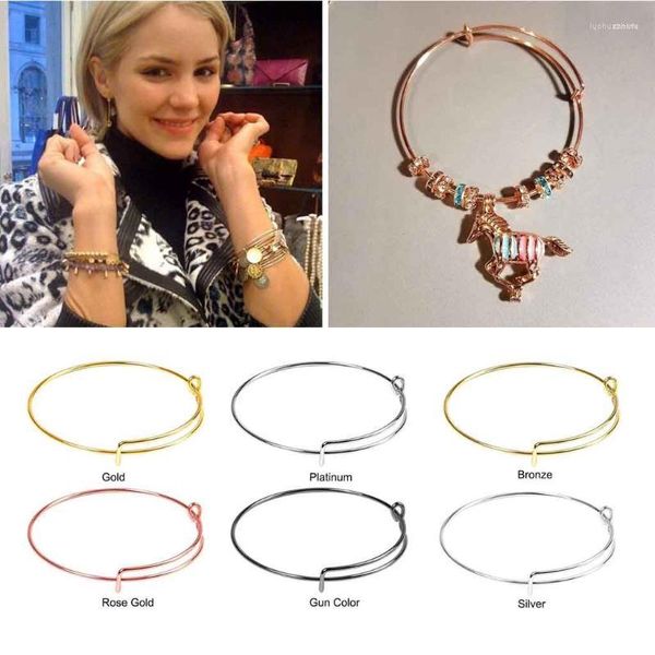 Bracciale rigido 90 pezzi regolabile in acciaio inossidabile gioielli fai da te che trova braccialetto espandibile per il commercio all'ingrosso di materiali