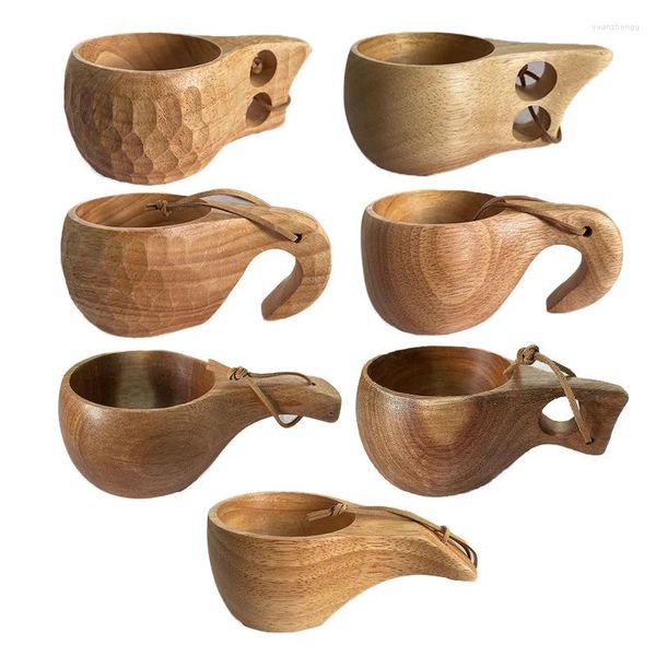 Bottiglie d'acqua Tazza di legno giapponese Colazione Finlandia Campeggio all'aperto Caffè al latte ad alta capacità Tè