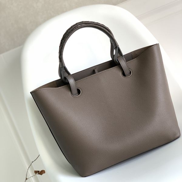 Модная роскошная дизайнерская сумка большой вместимости, повседневная женская сумка-тоут из телячьей кожи, ручная вязка, повседневная сумка для работы и работы, сумка для покупок с узором личи, сумка на плечо, сумка для подмышек