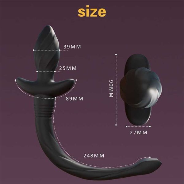 Vibratore anale a coda di cane per le donne Spina dildo a distanza senza fili Vibrati Giocattoli del sesso Adulti Stimolatore del punto G Butt 231010