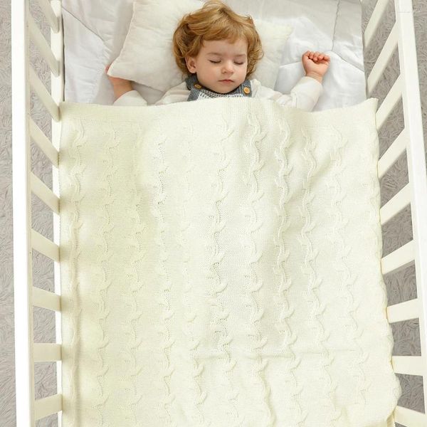 Coperte Asciugamano da bagno per bebè Coperta per bambini Fasce in maglia Camera Copertine per nascita infantile Passeggino nato super morbido Copriletto Biancheria da letto