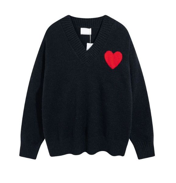 Hoodie Designer Paris Amirir Pullover Loveheart A Männer Frau Liebhaber Strickjacke Strick Rundhalsausschnitt Hoher Kragen Damenmode Brief Weiß Schwarz Langarm Kleidung 399