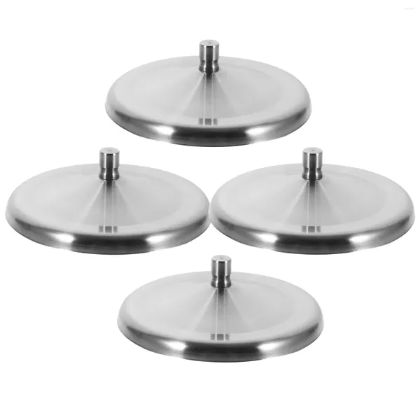 Copos de vinho 4 pcs tampa de aço inoxidável copo criativo tampas de silicone garrafa de bebida caneca à prova de poeira copo de viagem