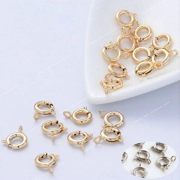 10 pezzi 20 pezzi chiusura a moschettone placcato oro 14K chiusure a molla per creazione di gioielli bracciali fai da te collane chiusure risultati creazione di gioielli artigianaliaccessori di gioielli