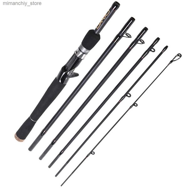 Canne da pesca per barche Canna da pesca con esca 2.1m 2.4m 2.7m Spinning in carbonio Casting Guida al baitcasting Viaggi Canna da mare Potenza Pesca telescopica Ultraleggero ML Q231031