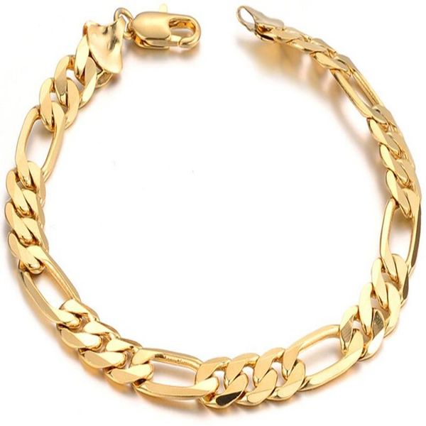 L'oro 18 carati ha riempito l'intero braccialetto diretto della fabbrica di braccialetti da uomo250r