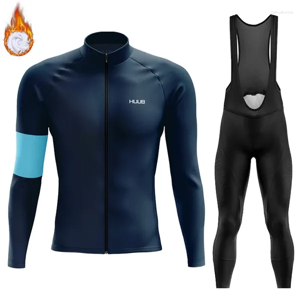 Conjuntos de Corrida Ciclismo Uniforme Road Bike Huub Calças Masculinas Gel Ciclista Esportes Conjunto Roupas Homem Laser Corte Blusa Desgaste MTB 2023 Mountain Bib Masculino