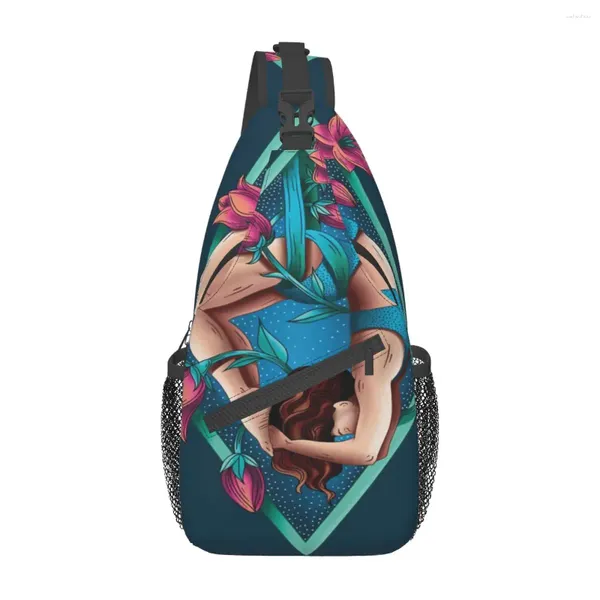 Borsoni Aerial Yoga Amaca Sete Borsa da petto colorata Trendy portatile quotidiano Bel regalo multi-stile