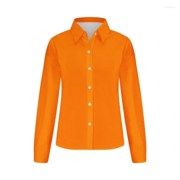 Blusas femininas outono inverno branco amarelo camisas mulheres lapela botão cardigan topo manga longa camisa elegante senhora do escritório casaul topos 2023