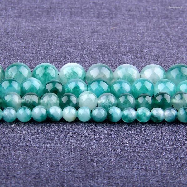 Perlen Grüner Aventurin Chalcedon Jade Naturstein Rund Lose Für Schmuckherstellung 4-12mm Diy Armband 15