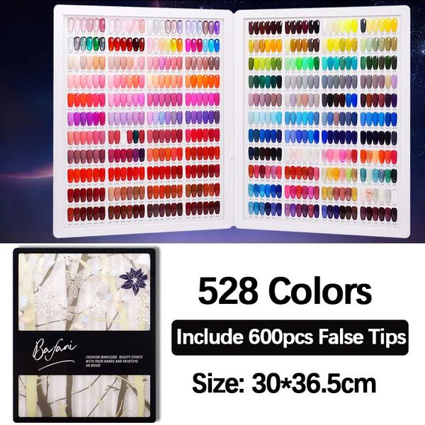 Exibição para prática de unhas 400/528/120 cores Gráfico de exibição de esmalte de gel para unhas Cartão colorido de esmalte Capa de acrílico mostrando suporte de prateleira com pontas falsas 231030