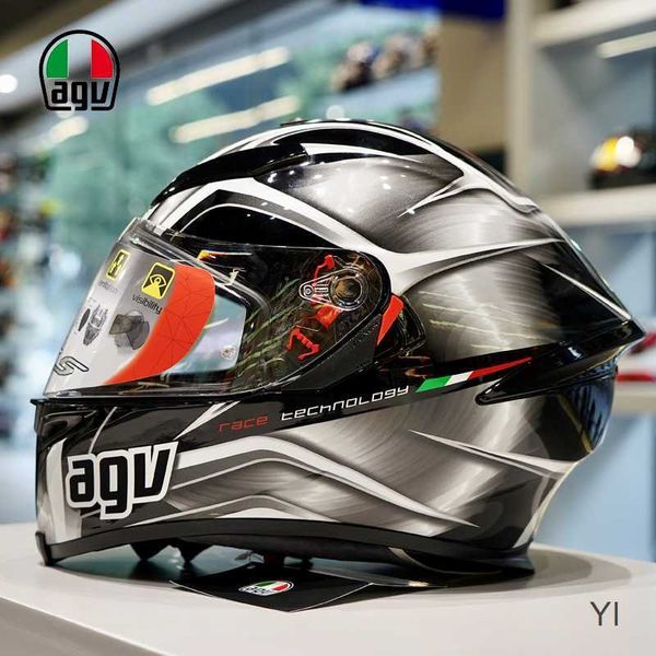 Designer AA Capacete completo Face Open Face Motorcycle Knights Shop AGV K5S Running Helmet Tampa completa lente dupla masculino e feminino Capacete Yi ojmn