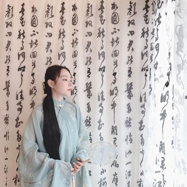 Party Dekoration Hintergrund Vorhang Chinesische Kalligraphie Und Malerei Hanfu Fenster Bildschirm Wohnzimmer Wand