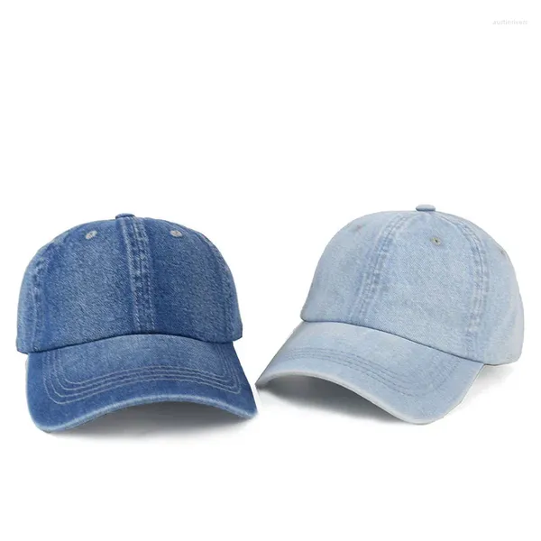 Berretti da baseball Berretto da baseball in denim moda per donna Uomo Casual Snapback da esterno regolabile Cappello da sole unisex Hip Hop Cowboy Trucker