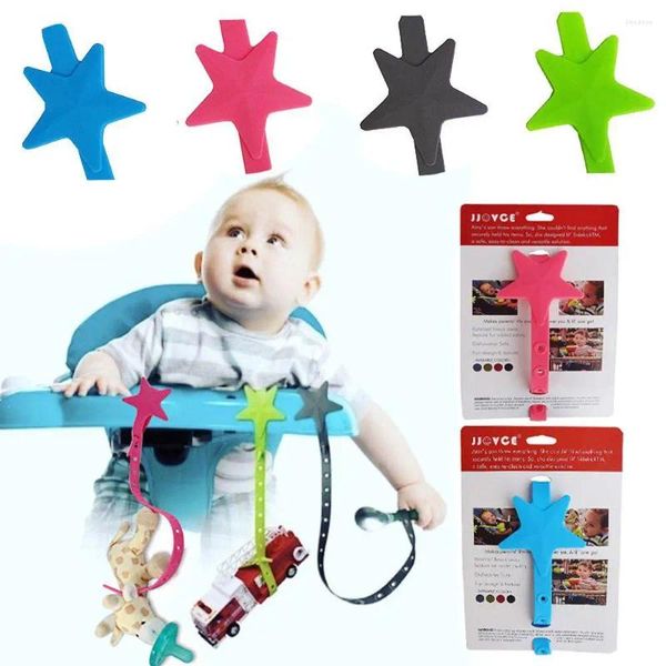 Cura delle parti del passeggino Ciuccio in silicone per bambini Gancio per corda appesa Cinghia a catena anticaduta Clip antigoccia Clip