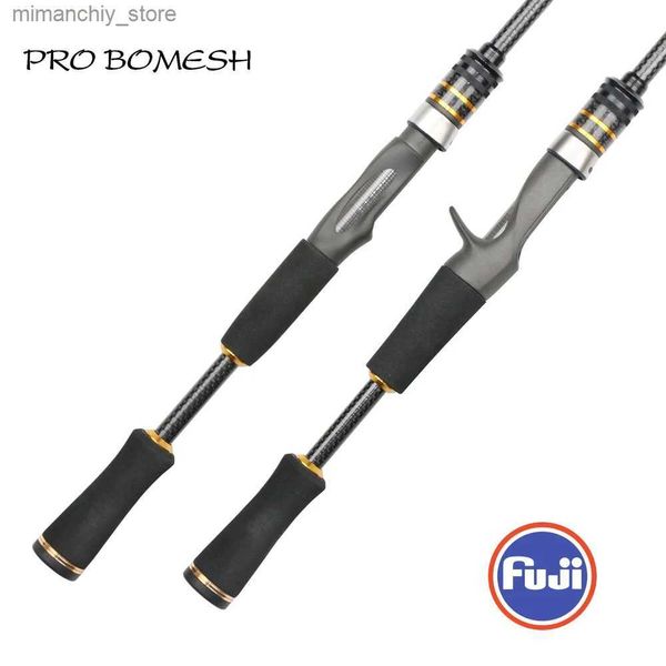 Varas de pesca de barco Pro Bomesh Fuji TVS ECS Reel Seat EVA Spin Cast Handle Kit 4Axis Woven Locking Nut DIY Fishing Rod Building Component Acessório Q231031