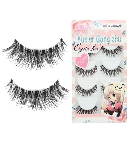 WholeStylish Mädchen im japanischen Stil, 5 Paar, kreuz und quer, bezaubernde falsche Wimpern, voluminöse Wimpern für Frauen3263927