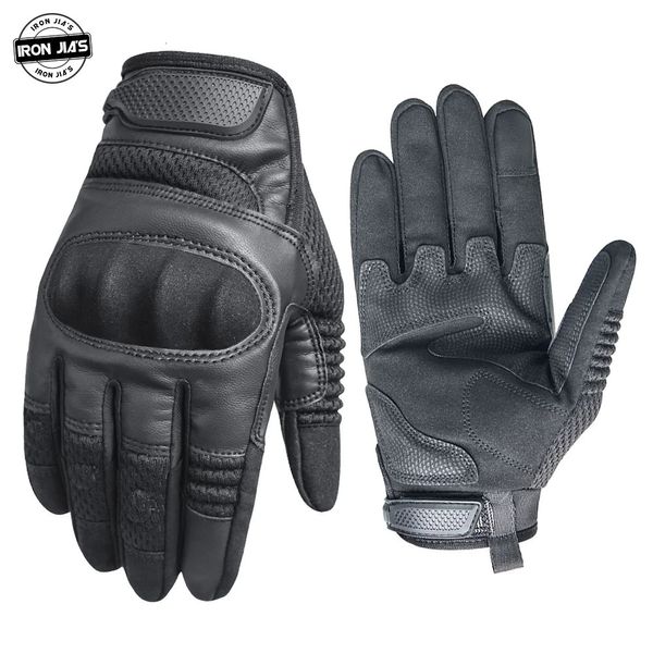 Guanti da ciclismo IRON JIAS Moto da uomo Touch Screen Protezione per le nocche Moto Equitazione Indossabile Guanto da motocross traspirante per donna 231031