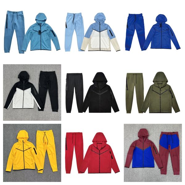 tuta di design tech pile uomo donna pantaloni con cappuccio giacca invernale pantaloni della tuta pantaloni di lusso felpa jogger techfleece lettera ricamata tute jogger