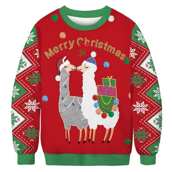 designer hoodie angst god hoodie Heren trui rendier Kerstman bel bedrukte kersttrui unisex herfstvakantie feest dames- en herensweater top