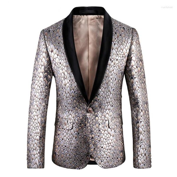 Abiti da uomo 2023 Uomo Prom Blazer Slim Fit M-5XL Moda maschile Mens Party Hip Hop Giacca Stage Wear Blazers Casual