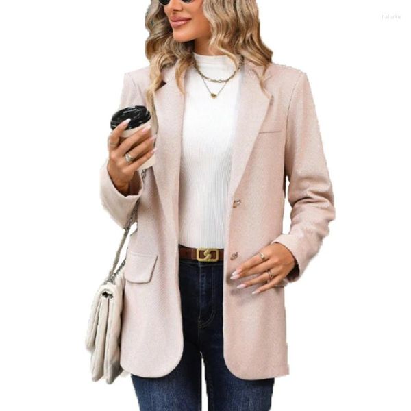 Abiti da donna Giacca da donna Giacca Autunno Solido alla moda Abbigliamento da ufficio Manica lunga Lady Abiti corti casual da strada femminili