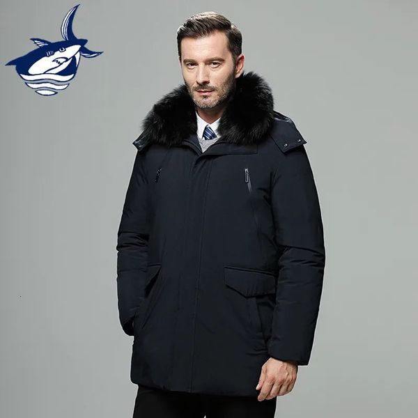 Homens para baixo parkas jaquetas de inverno grosso quente 90 pato branco para baixo jaqueta rússia casaco masculino impermeável blusões casaco 5xl 231031