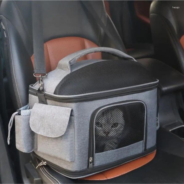 Bolsa transportadora para cães pequenos, portátil, mochila para gato, viagem ao ar livre, capa de assento de carro, respirável, confortável, filhote de cachorro