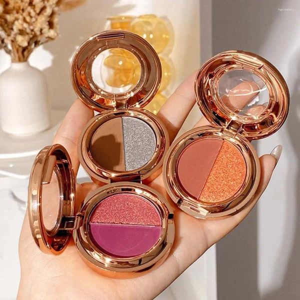 Ombretto professionale da donna Pumpkin Shine Earth Tone Shimmering Eyeshadow Palette Cosmetics 2 Colors Pigments