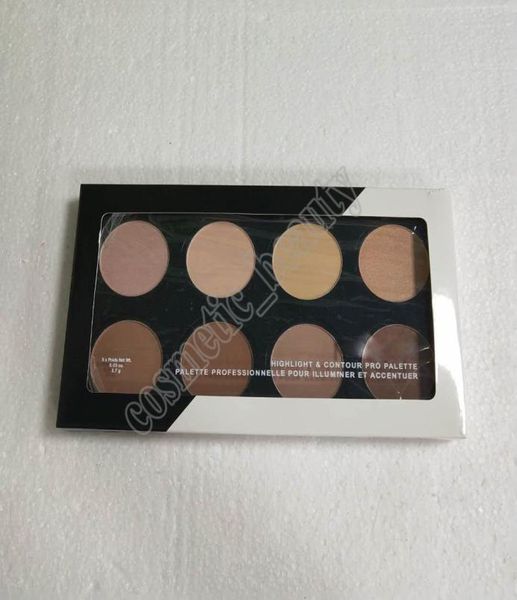 2018 Highlight Contour Pro Pattle Recensione Fondotinta in polvere pressata per il viso Grooming Shadow Powder Palette Trucco Cosmetico 8 Col4165568