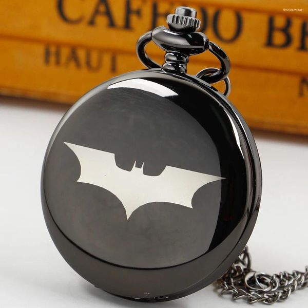 Orologi da tasca Collana con orologio personalizzato con stampa di pipistrelli per ragazzi e bambini Orologio con ciondolo al quarzo regalo Reloj De Bolsillo
