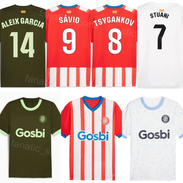 Mens 5 LOPEZ Soccer Jersey Girona 16 SAVIO 7 STUANI 8 TSYGANKOV 23 MARTIN 20 COUTO 25 GARCIA 17 BLIND 21 HERRERA 9 DOVBYK 14 GARCIA Camisa de futebol Kits Team Club 23 24