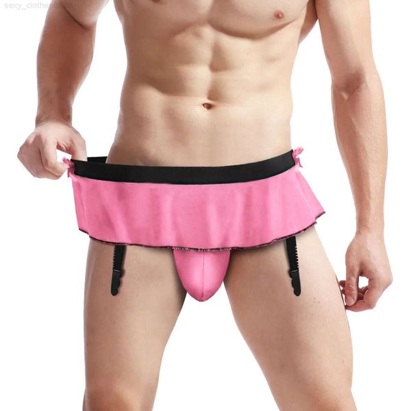 sexy Tanga-Mann-Dessous, sexy Homosexuell-Unterwäsche, sexy Herren-Satin-Unterwäsche, Herren-Dessous-Set