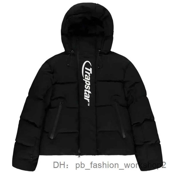 Herren Daunenparkas Trapstar Puffer Jacket London Hyperdrive Technical Puffer Jacket – Schwarz Weiß Warme Herrenbekleidung Neue Herren Top Trapstar Daunenjacke JXQZ