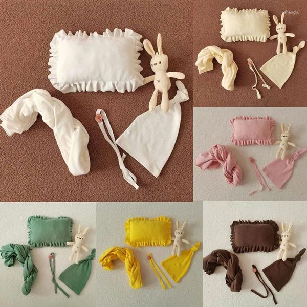 Одеяла Born Pography Реквизит Одеяло для получения шапочки-бини Подушка Кукольный набор Детские аксессуары для фотосъемки
