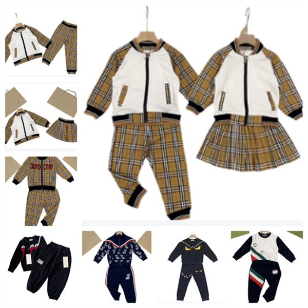 Primavera e autunno nuovo set di abbigliamento sportivo per bambini camicia con cerniera maniche lunghe e pantaloni nuova moda casual abbigliamento per bambini commercio estero taglia 90-150 cm G001