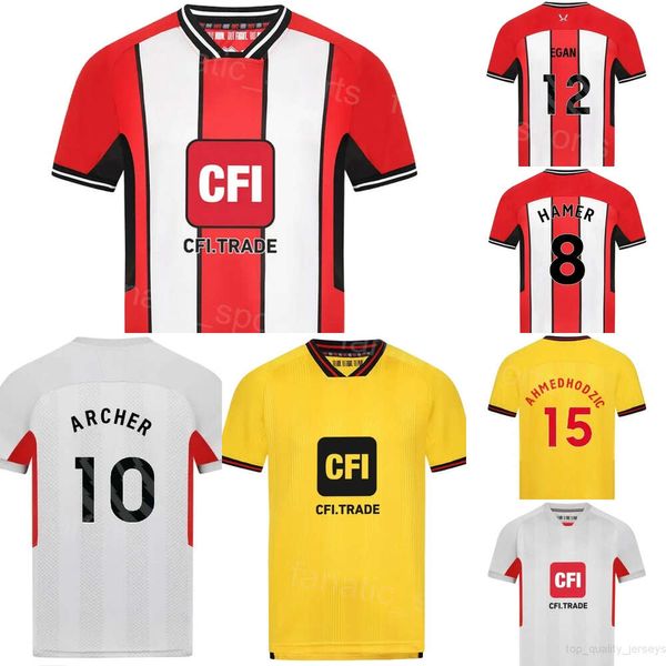 Herren Sheffield 6 BASHAM Fußballtrikots United 12 EGAN 16 NORWOOD 8 HAMER 10 ARCHER 20 BOGLE 15 AHMEDHODZIC 19 ROBINSON 21 VINICIUS Fußballtrikot-Kits Team Club 2023 24