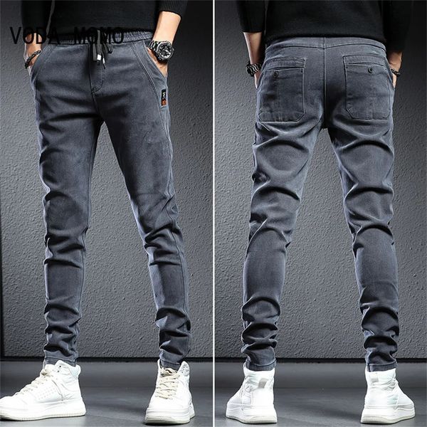 Calças de brim femininas primavera verão preto cinza carga homens streetwear denim jogger calças baggy harem jean calças de carga calças jeans 231031