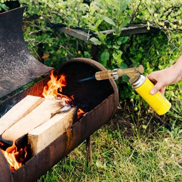 Ferramentas pistola de chama para cozinhar, à prova de vento, acampamento ao ar livre, lança-chamas, à prova d'água, acessórios ajustáveis, substituíveis, uso doméstico