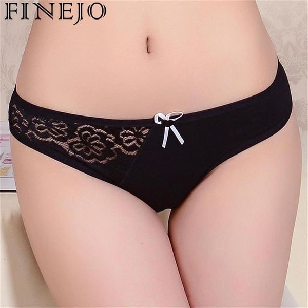 FINEJO calcinha de algodão transparente sexy sem costura plus Mulheres completa sexy briefs rendas roupa interior feminina tamanho 1 PCS254x