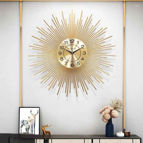 Wanduhren Haushalt Stille Uhr Wohnzimmer Nordic Net Rot Licht Luxus Moderne Minimalistische Dekorative Uhr