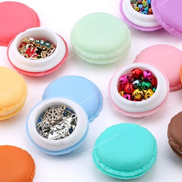 3 Stück/Lot Macarons-Aufbewahrungsbox in Bonbonfarben, tragbar, Mini-Geschenkverpackung, schöne Schmuckverpackung für kleine Gegenstände, Schmuckzubehör, Schmuckverpackung