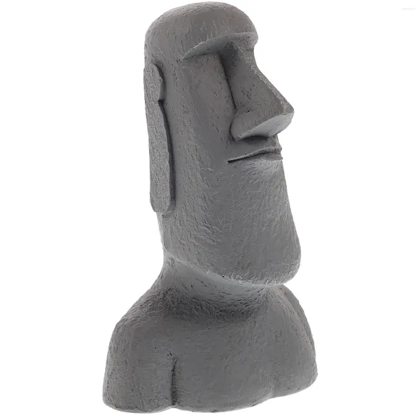 Gartendekorationen Steinstatue Niedliches Desktop-Modell Harzdekor Auto Cartoon Moai Winzige Statuen Kreative Ornamente Klein Schmücken