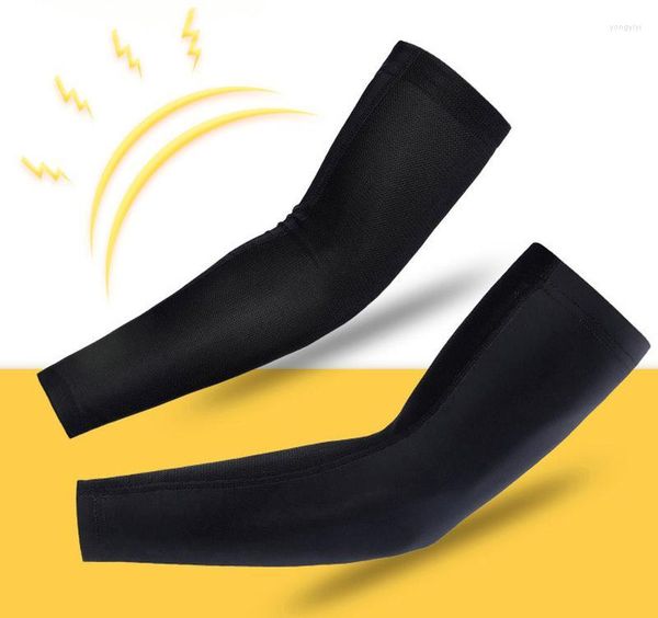 Ginocchiere Ciclismo Manicotti da corsa Manicotti rinfrescanti in seta di ghiaccio per uomo Coperture estive Braccia Protezione solare UV Sicurezza sportiva Compressione Gomito