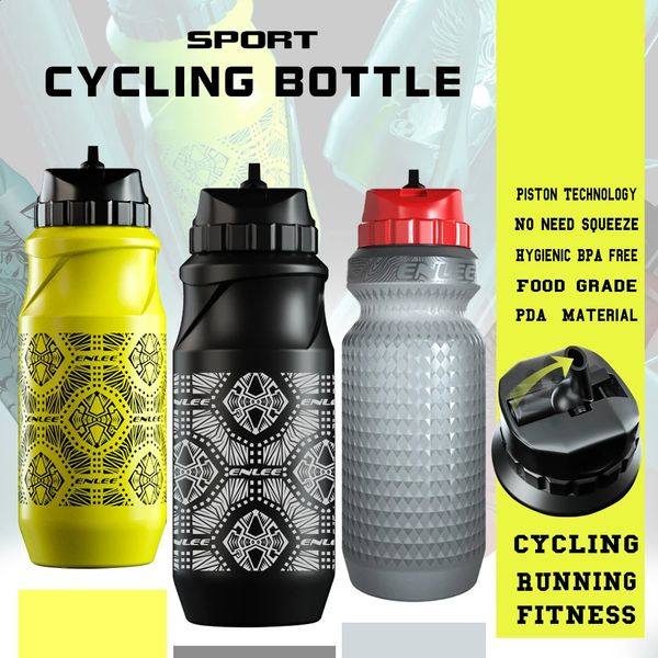 Клетки для бутылок с водой, велосипедная бутылка, 650 мл, герметичная, нет необходимости сжимать, без вкуса, бесплатный пластиковый чайник для кемпинга, пешего туризма, спортивного велосипеда 231030