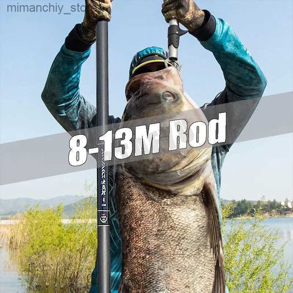 Canne da pesca per barche 8M / 9M / 10M / 11M / 12M / 13M Canna da pesca a mano super leggera lunga in fibra di carbonio dura Canna da pesca telescopica di alta qualità Stream Q231031