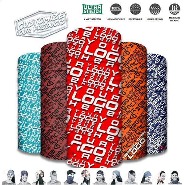 Ciclismo Caps Máscaras Máscara Personalizada Pescoço Cachecol Tubo Bandana Braga Cuello Equitação Running Headband Pesca Rosto Respirável Balaclava Mulheres Homens 231030