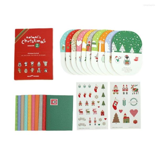 Cartão de Natal criativo Criative Cartono fofo Diy Handmade 3D com Saudação de Envelope Sweetie